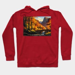 Autumn River in a Golden Afternoon Hoodie